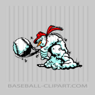 Vector Baseball Snowman