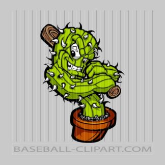 Baseball Cactus Cartoon
