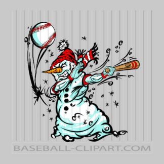 Baseball Snowman Clip Art