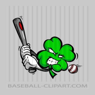 Shamrock Baseball Clipart