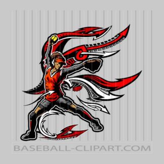 Fastpitch Pitcher Clipart