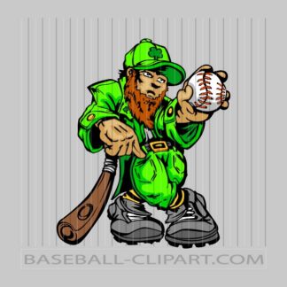 Leprechaun Baseball Vector