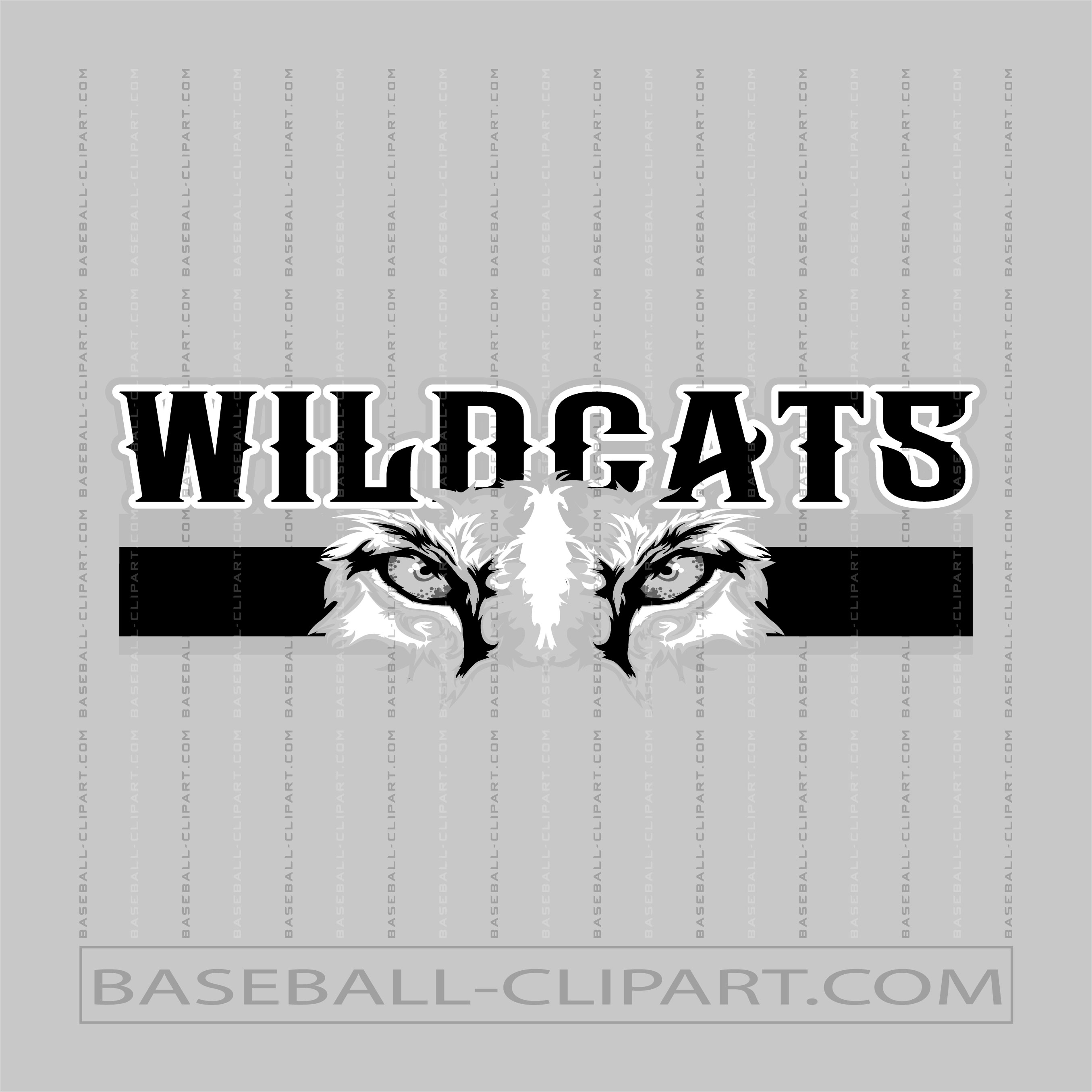 Wildcats Baseball Team Logo