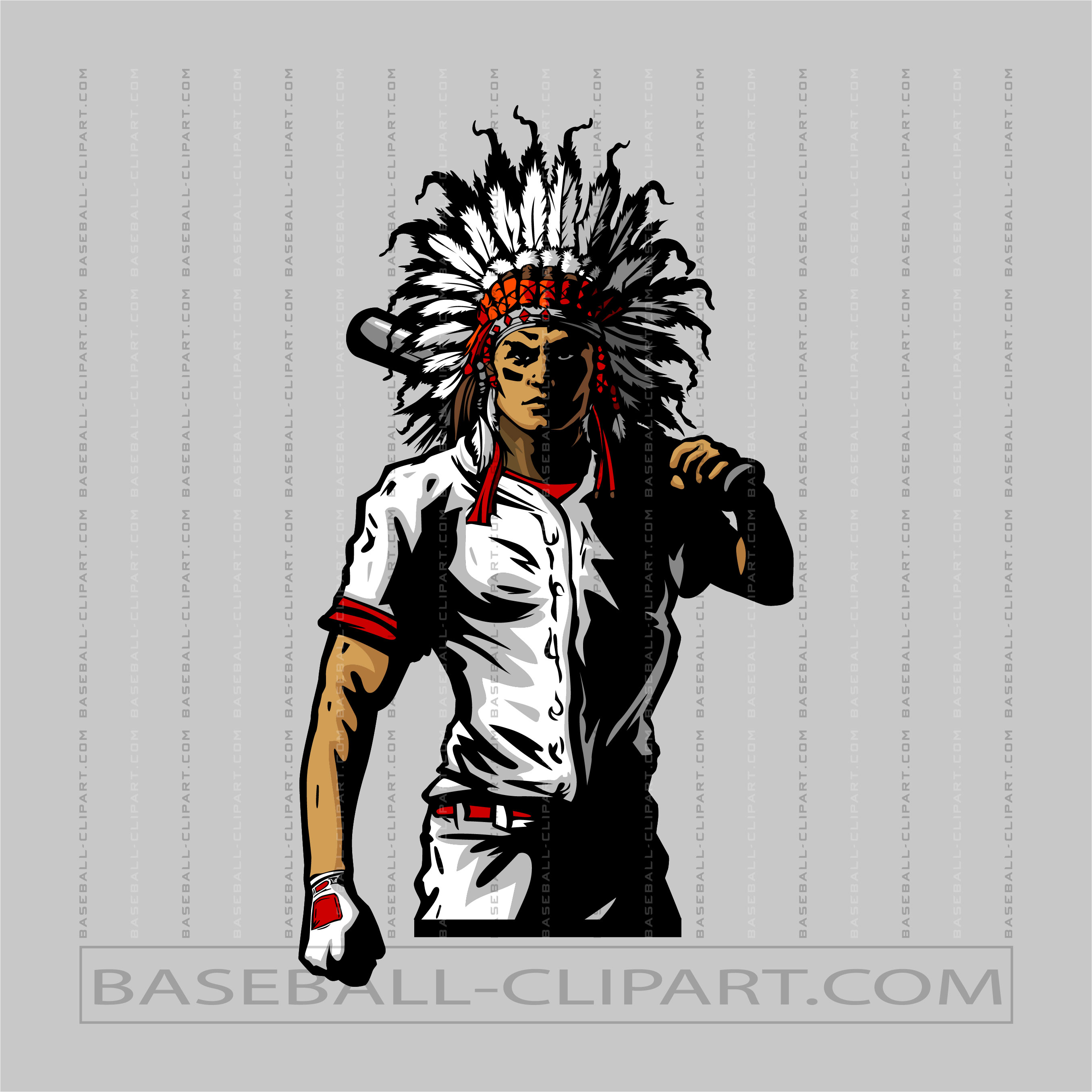Indian Chief Baseball Logo