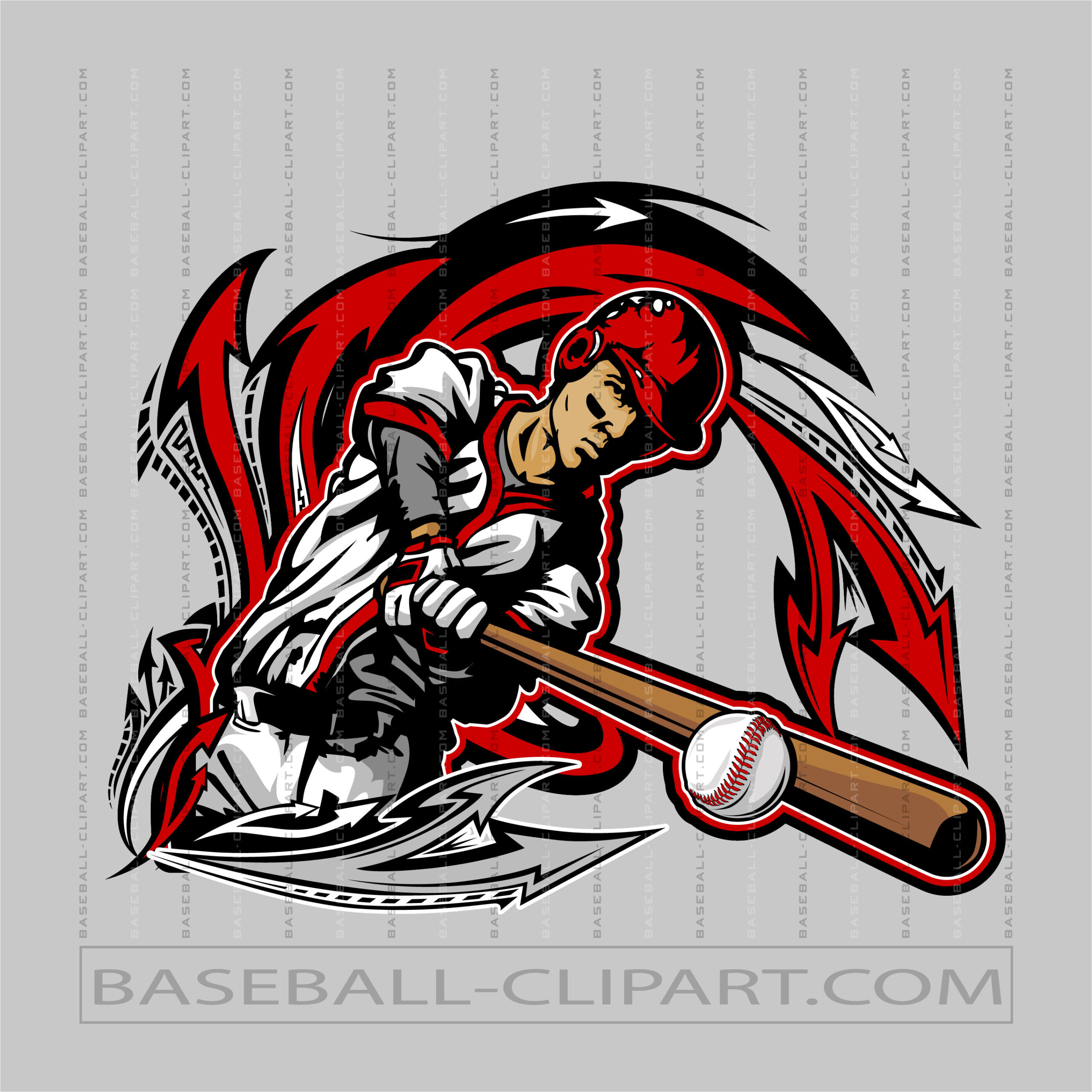 Baseball Player Logo