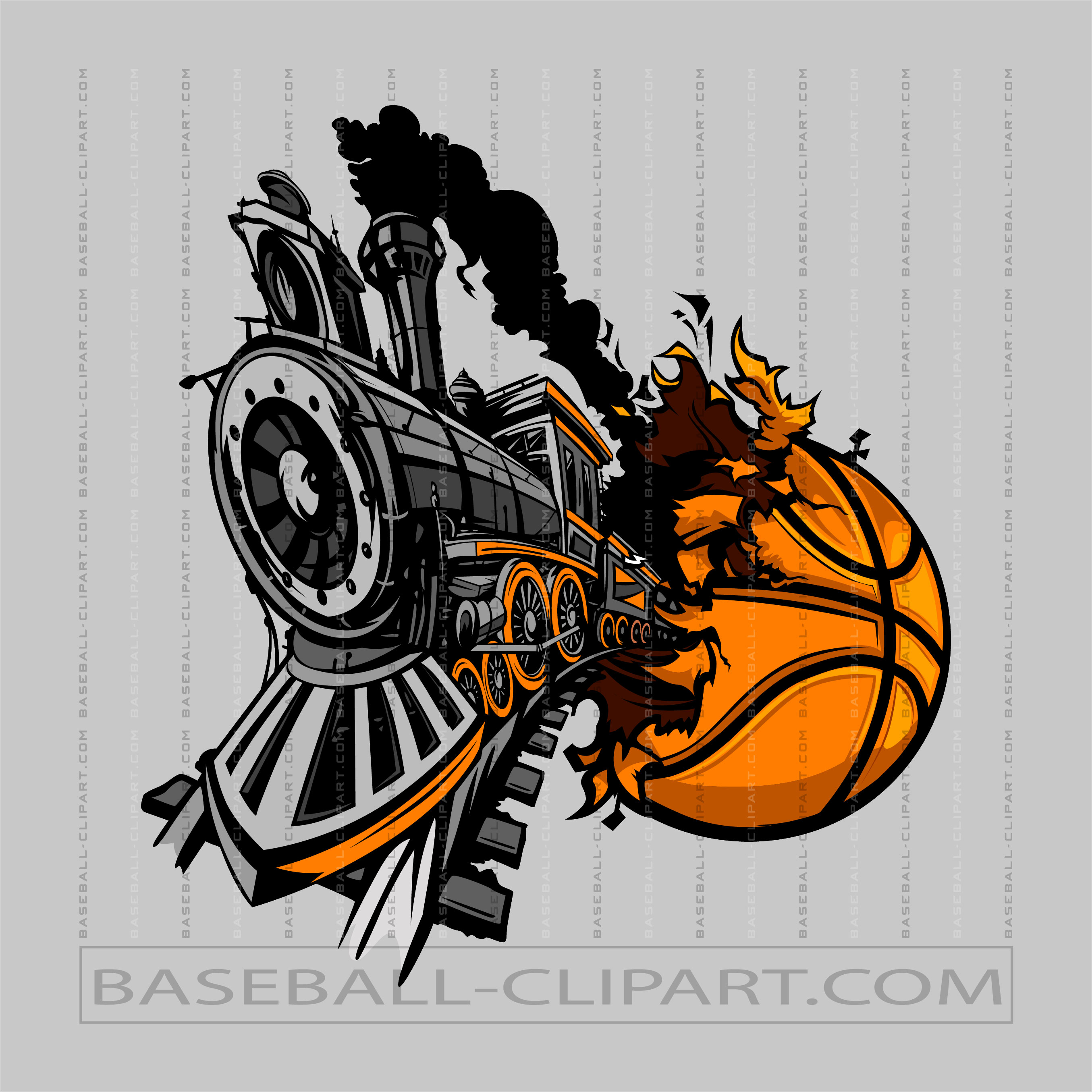 Basketball Locomotive Graphic