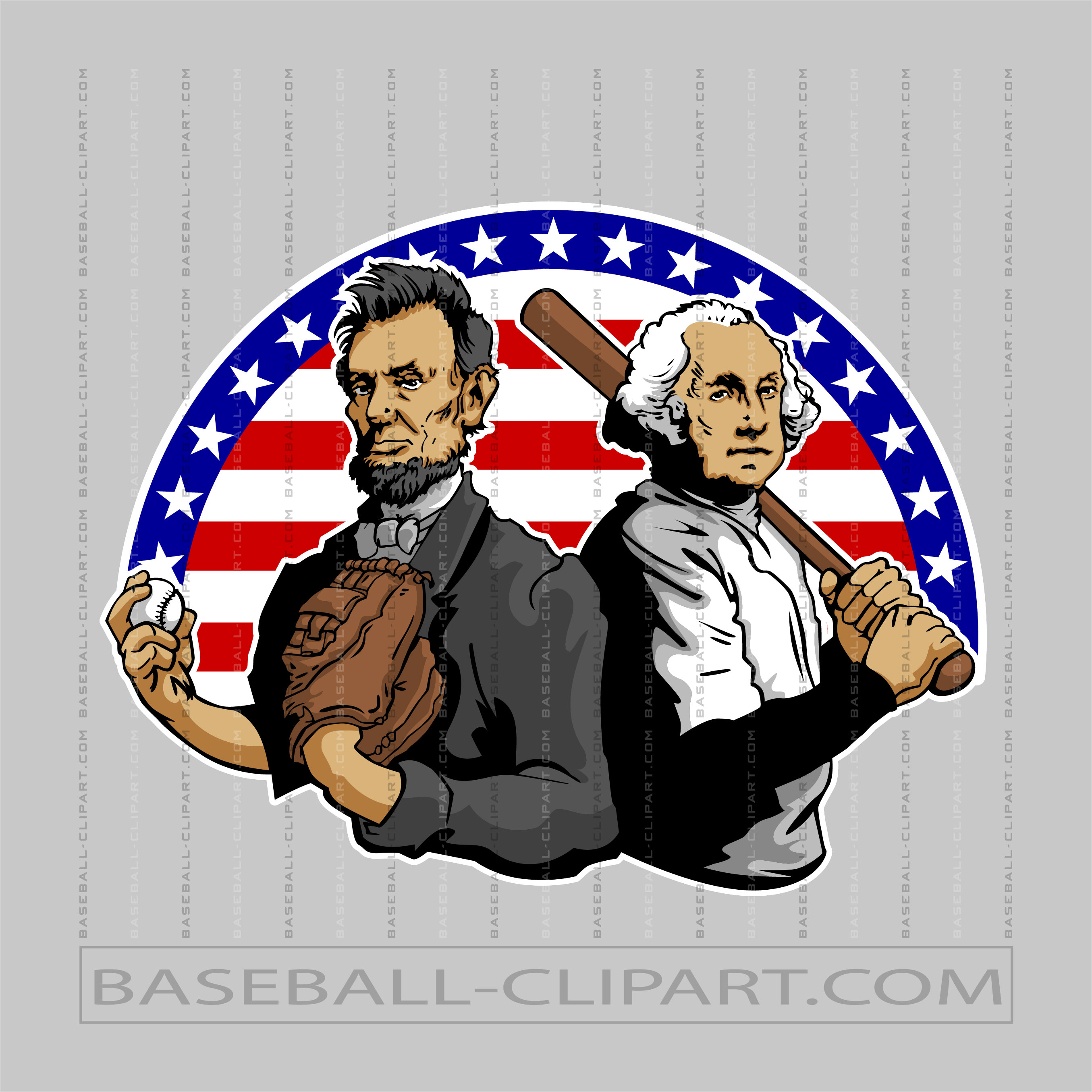 Presidents Day Baseball Design