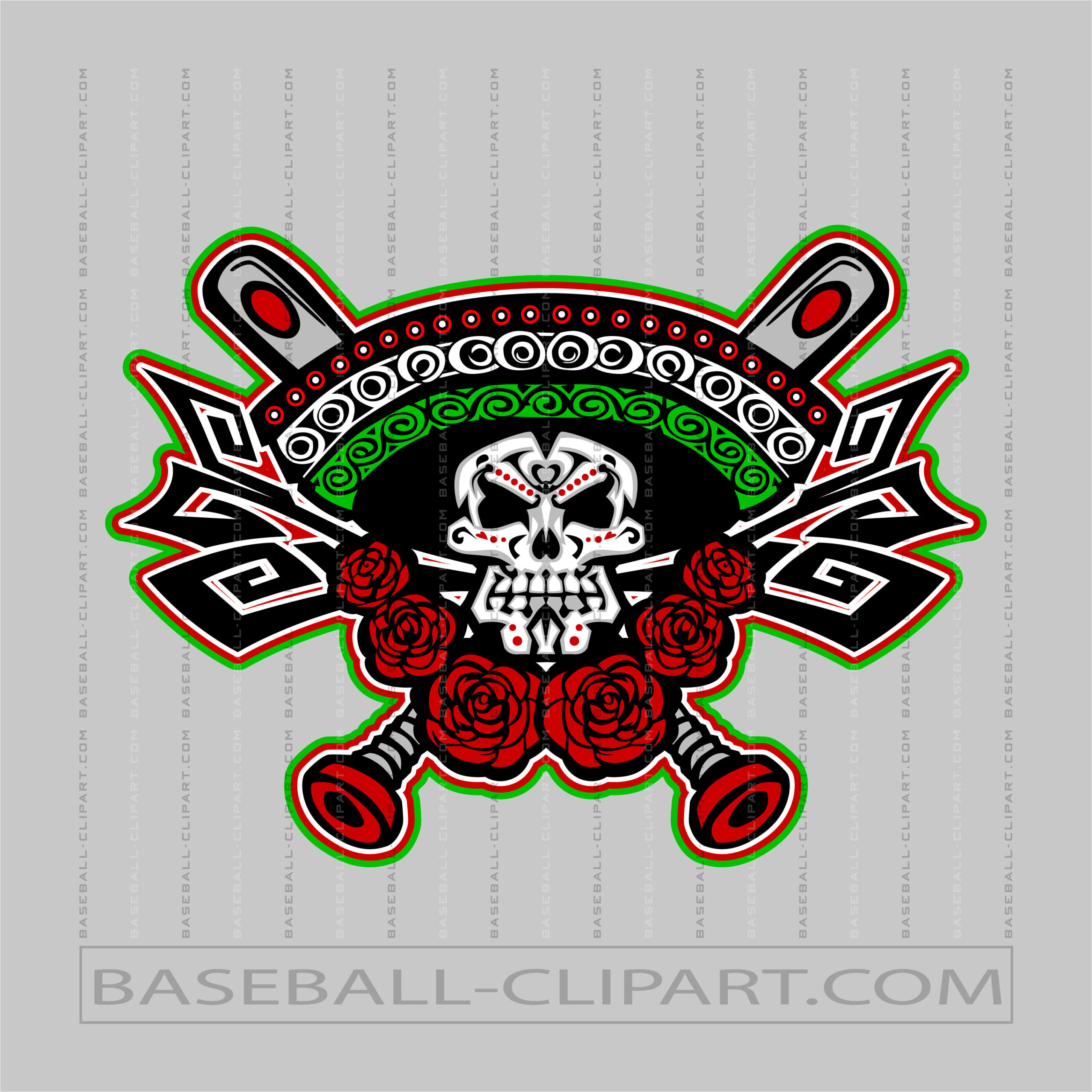 Cinco De Mayo Baseball Logo