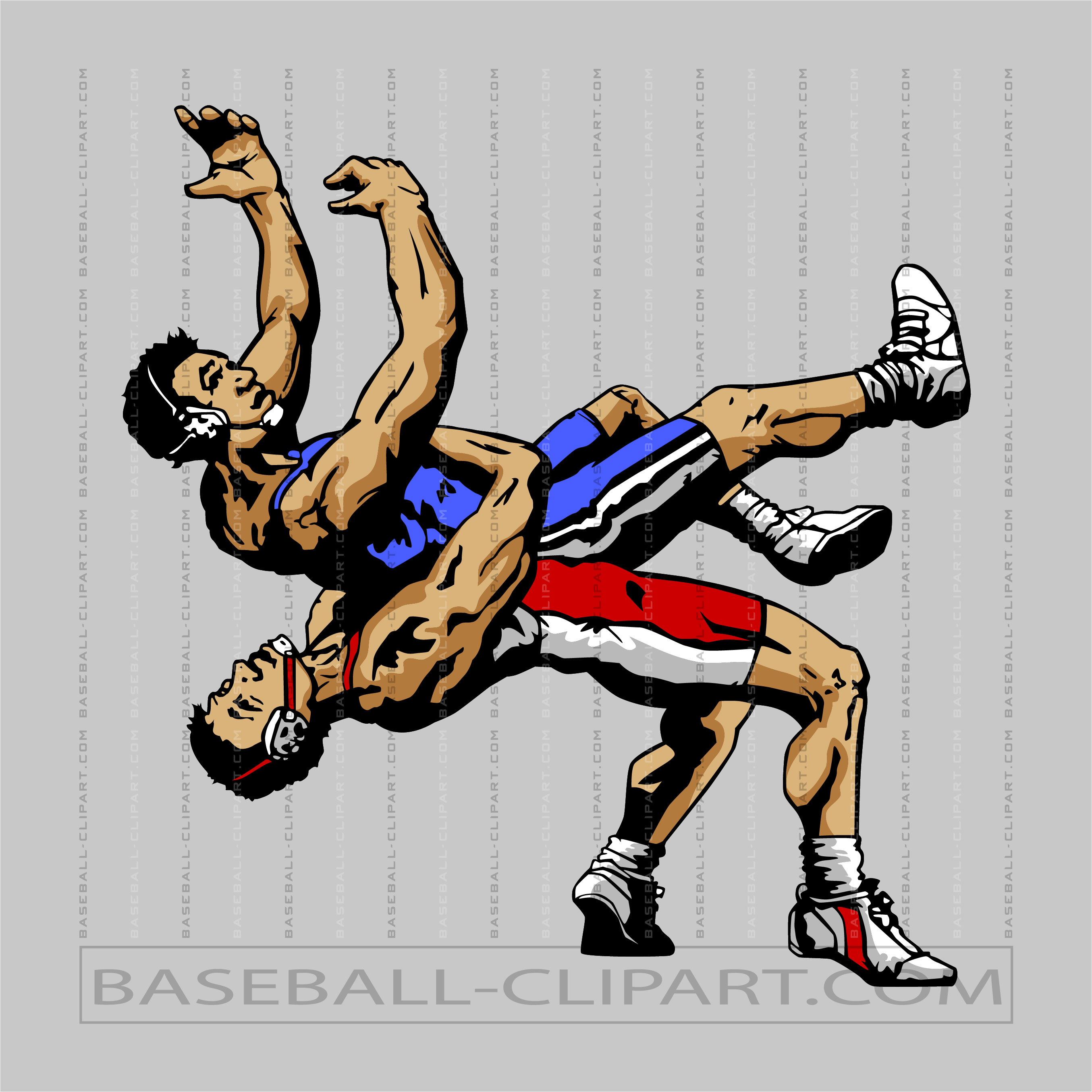Clip Art Wrestlers