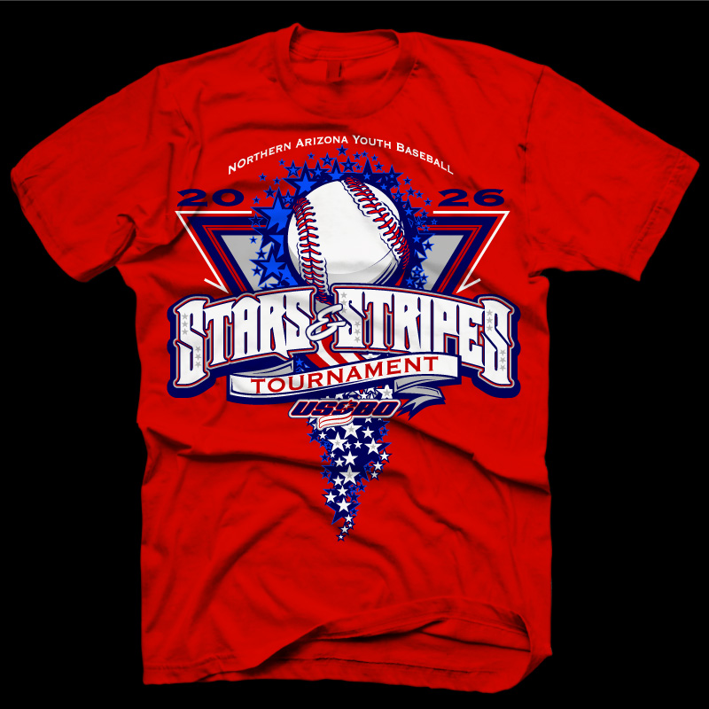 American Flag Baseball Shirt