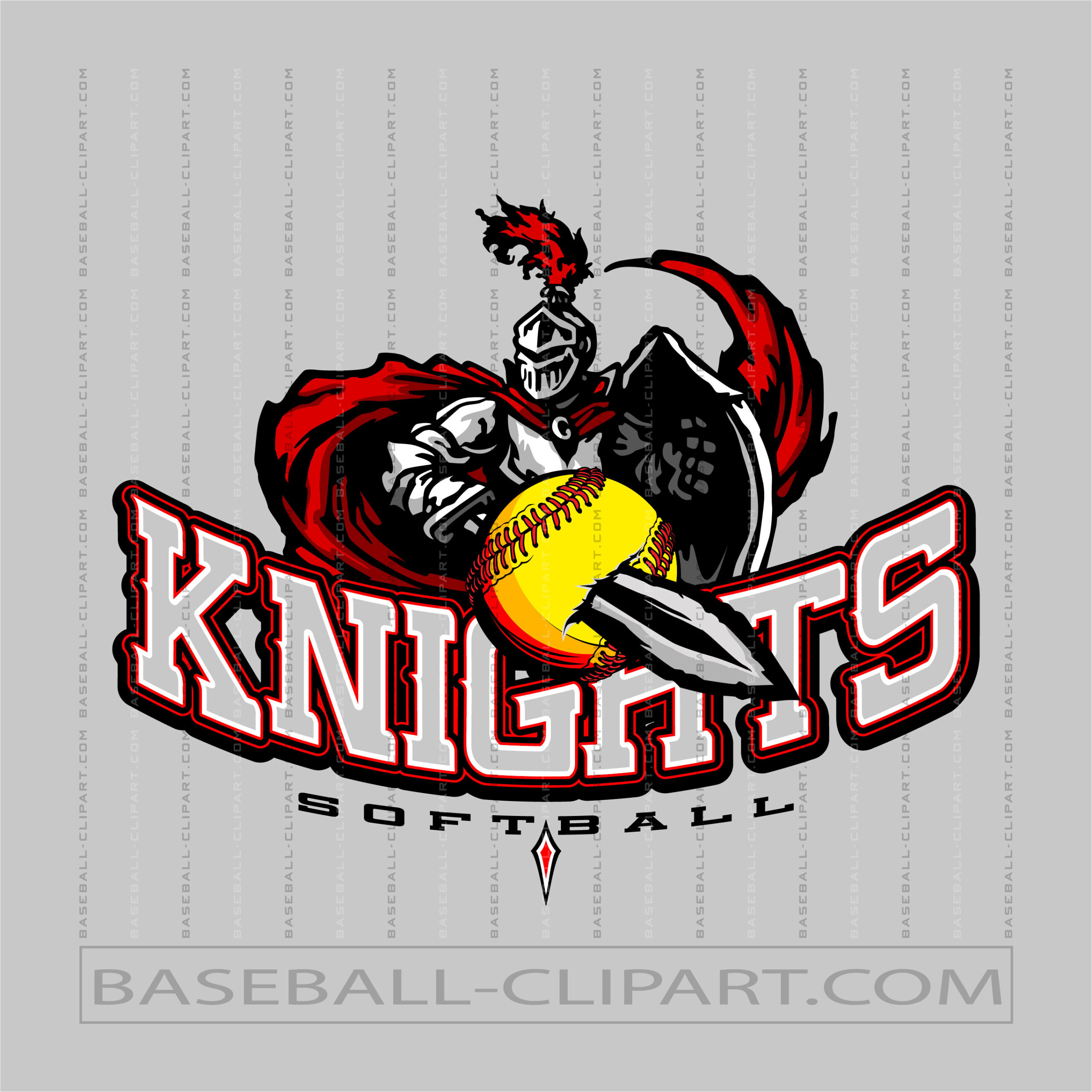 Knights Softball Vector
