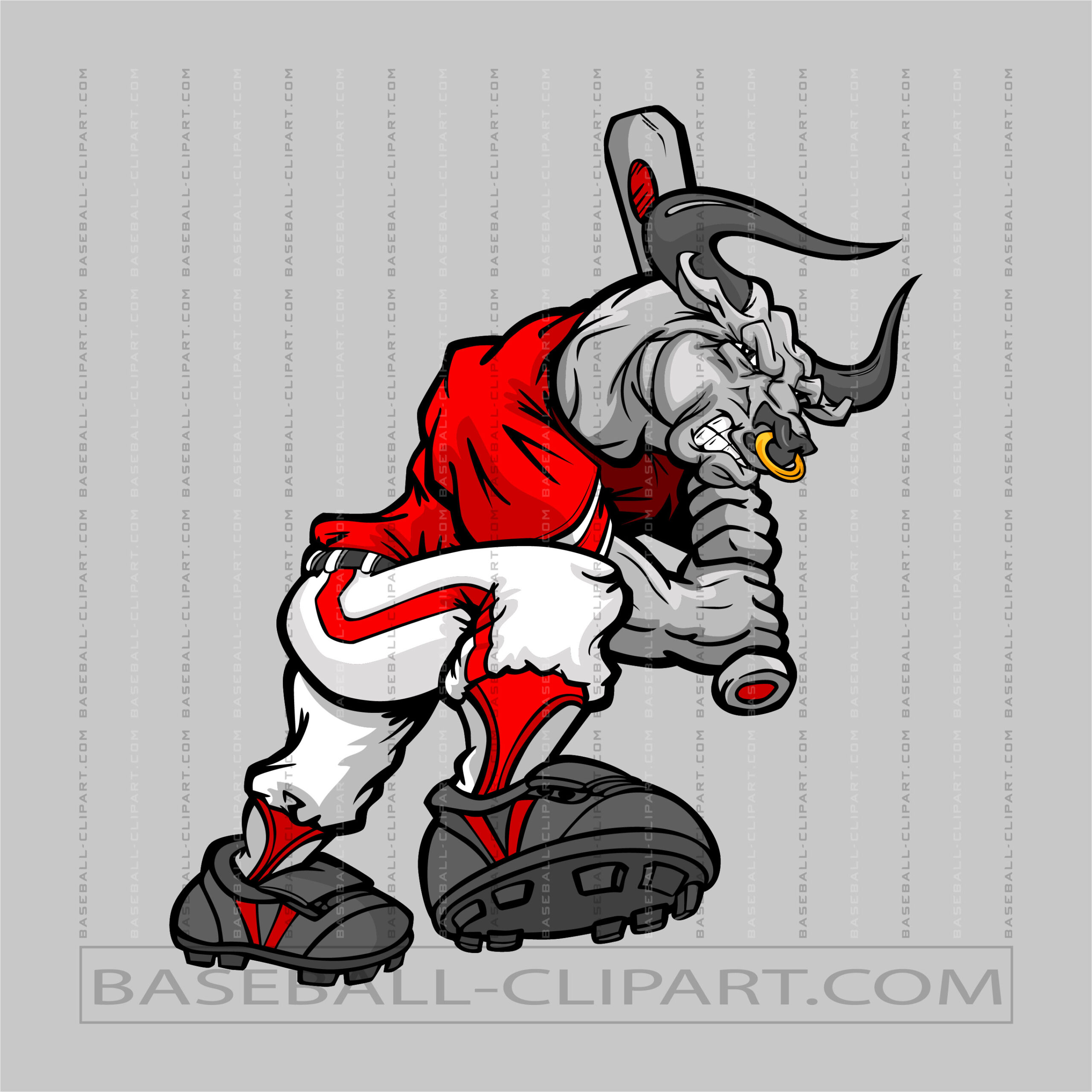 Bulls Baseball Cartoon