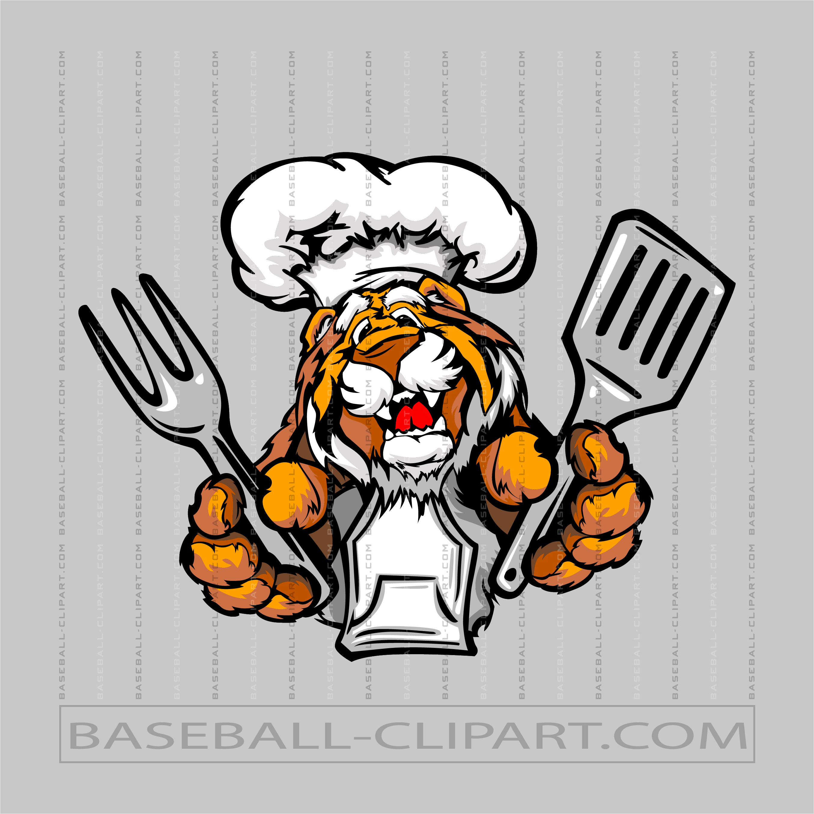 Cooking Tiger Clip Art