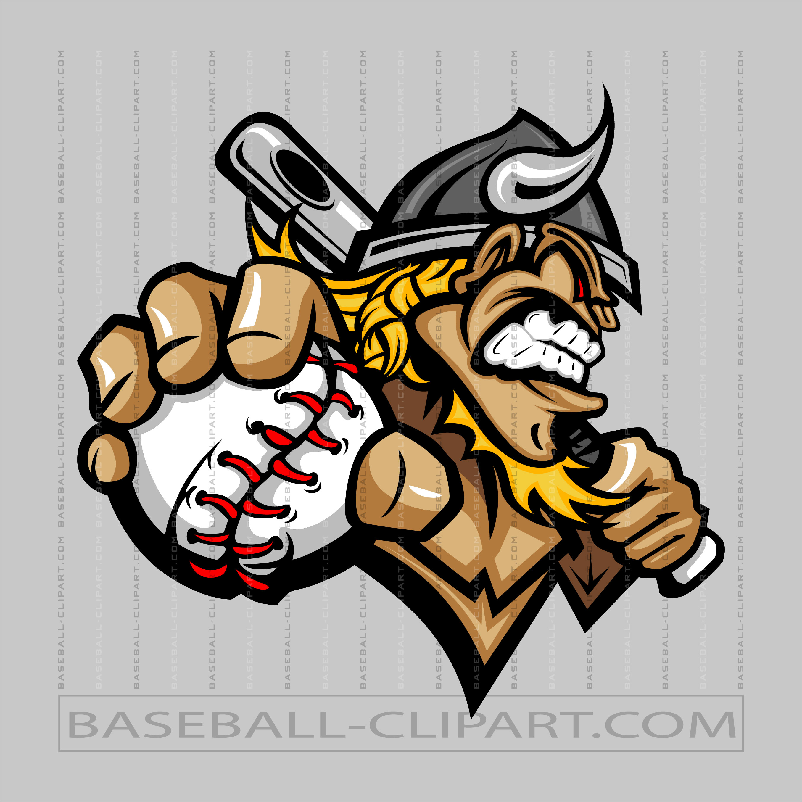 Viking Baseball Mascot