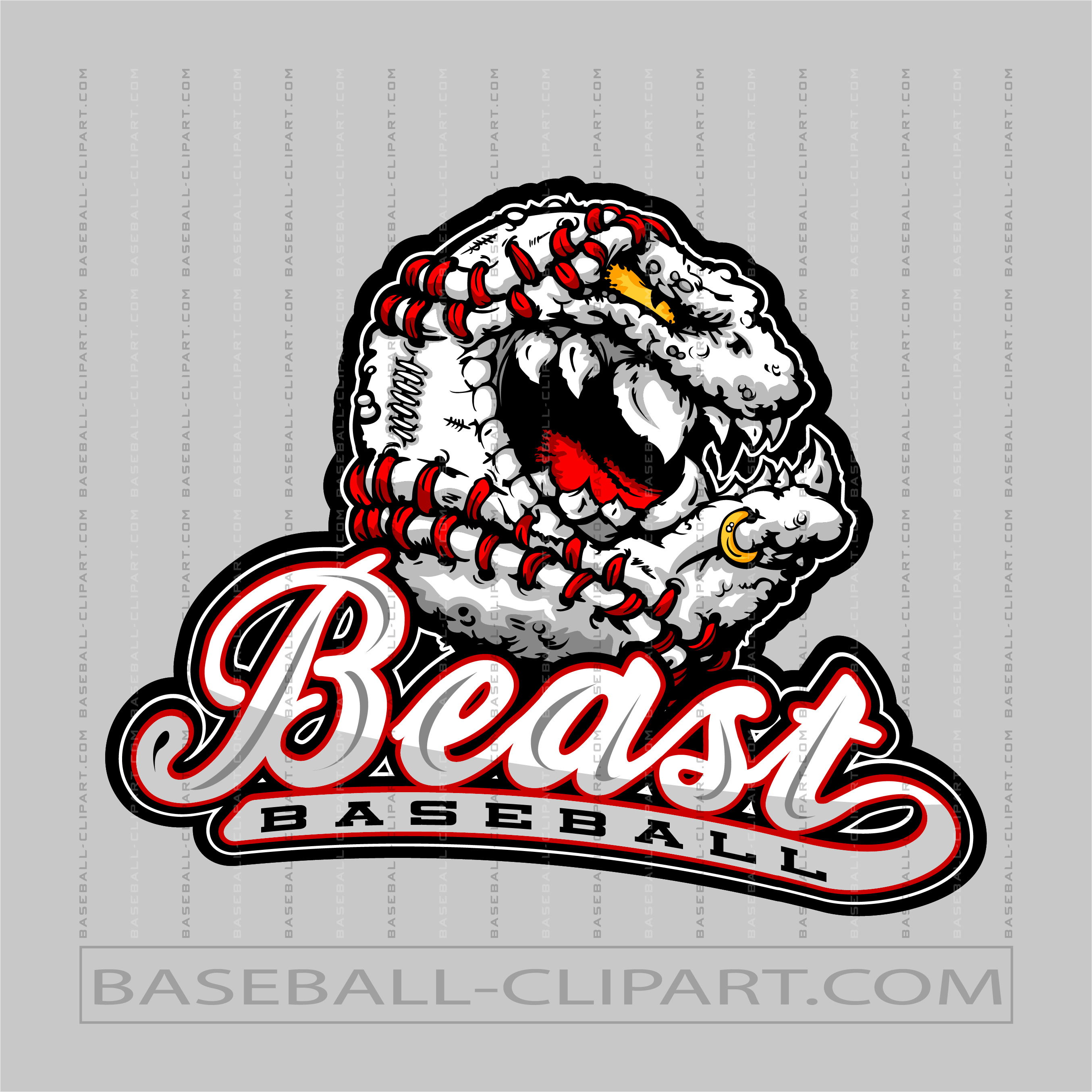 Beast Baseball Clipart