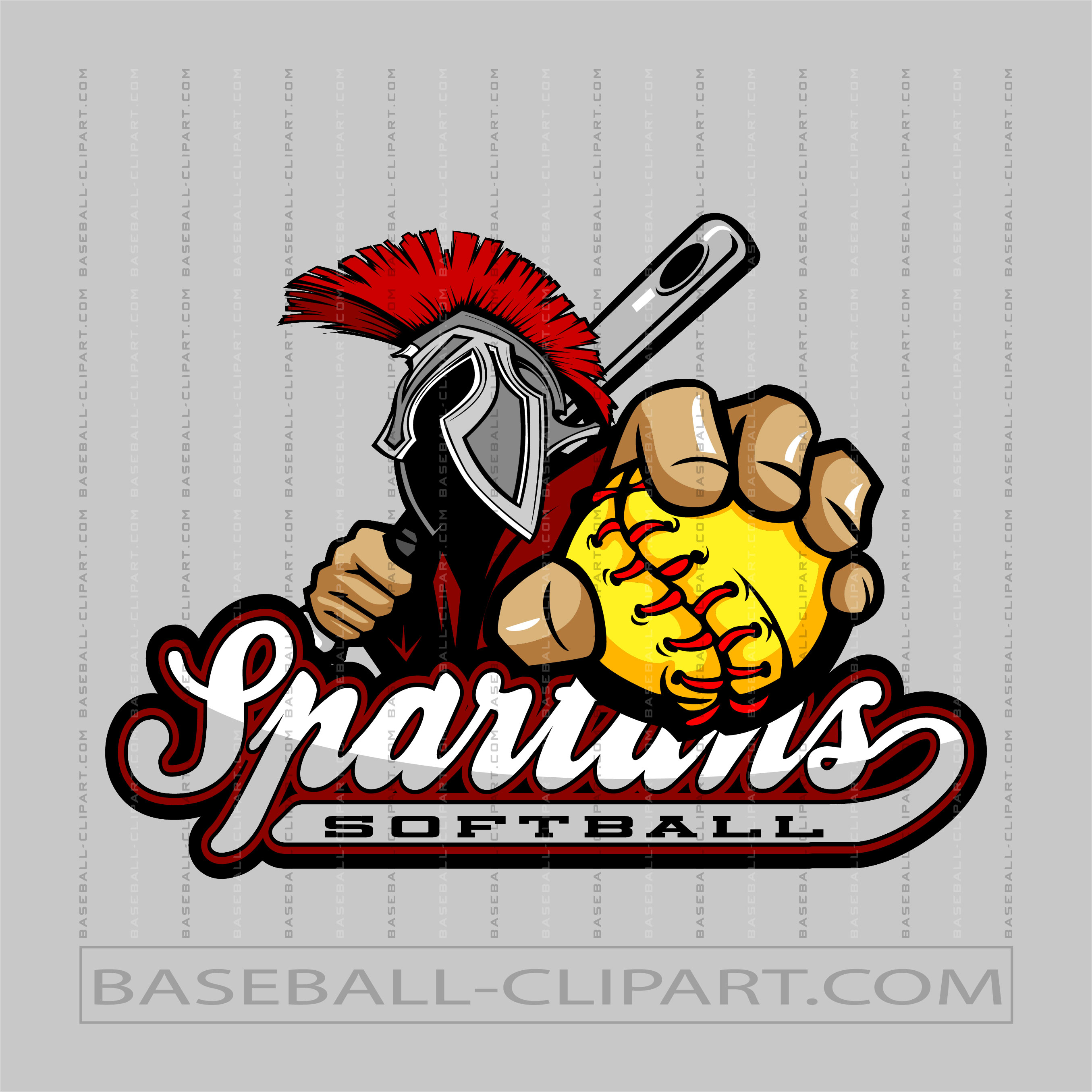 Spartan Softball Logo